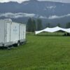 washroom trailer parked at event